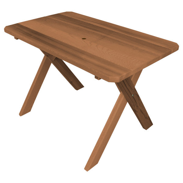 Western Red Cedar Crossleg Table Outdoor Tables