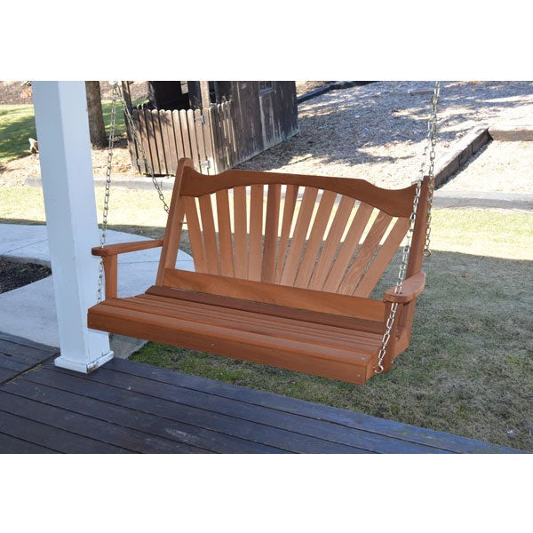 Western Red Cedar Fanback Porch Swing Porch Swing