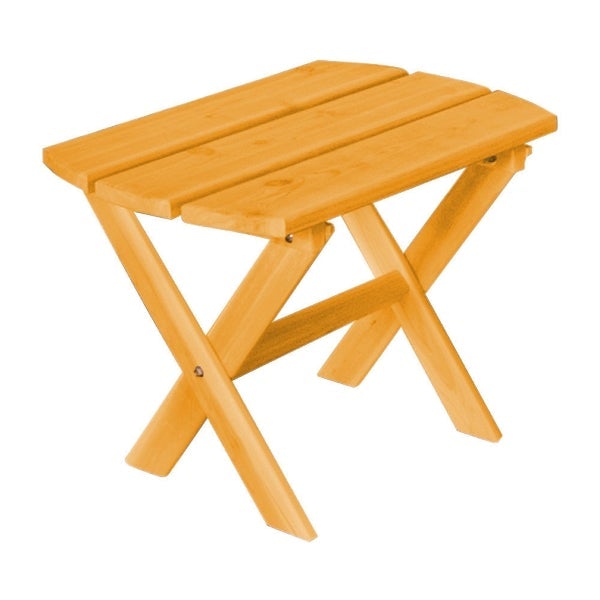 Western Red Cedar Folding Oval End Table Outdoor Table Natural Stain