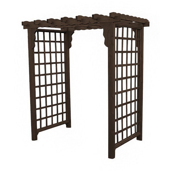 Western Red Cedar Lexington Arbor Porch Swing Stand 5ft / Walnut Stain