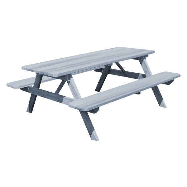 Western Red Cedar Picnic Table with Attached Benches Picnic Table
