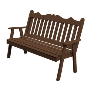 Western Red Cedar Royal English Garden Bench Garden Bench 5ft / Mushroom Stain