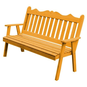 Western Red Cedar Royal English Garden Bench Garden Bench 5ft / Natural Stain