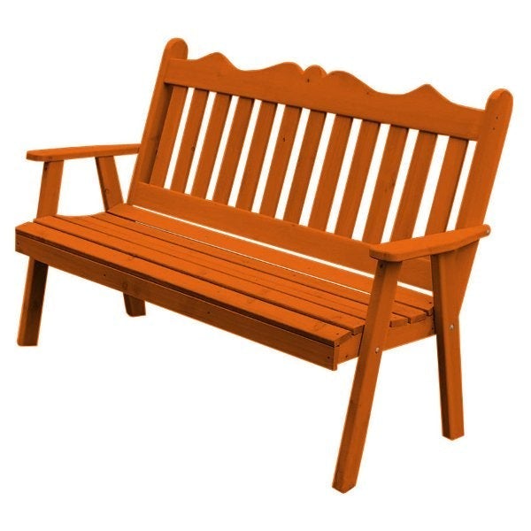 Western Red Cedar Royal English Garden Bench Garden Bench 5ft / Redwood Stain
