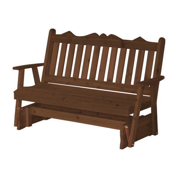 Western Red Cedar Royal English Glider Outdoor Glider 5ft / Mushroom Stain