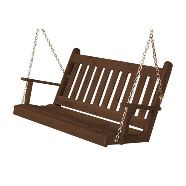 Western Red Cedar Traditional English Porch Swing Porch Swing
