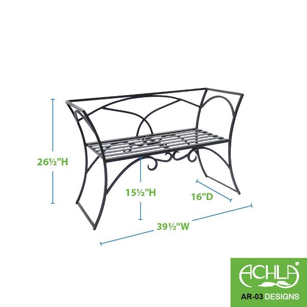 Wrought Iron Garden Two Seater Bench Arbor Bench / wrought iron benches