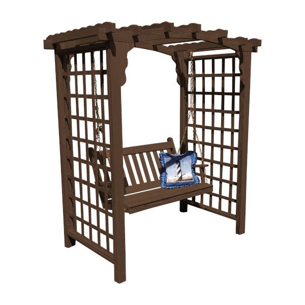 Yellow Pine Cambridge Arbor &amp; Swing Porch Swing