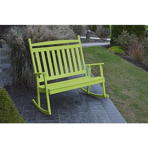 Yellow Pine Double Classic Porch Rocker - The Charming Bench Company