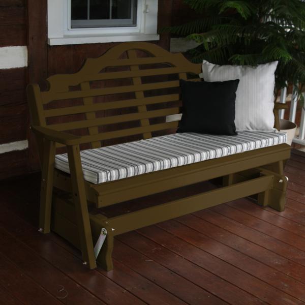 Yellow Pine Marlboro Glider Outdoor Glider 5ft / Coffee Paint