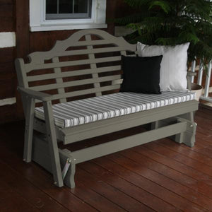 Yellow Pine Marlboro Glider Outdoor Glider 5ft / Olive Gray Paint