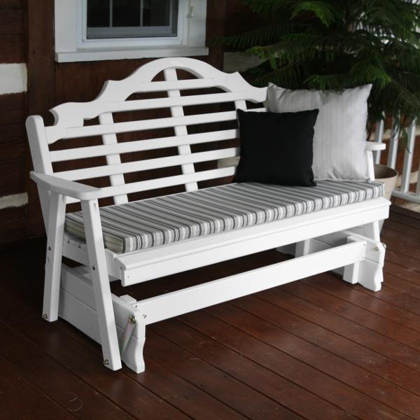 Yellow Pine Marlboro Glider Outdoor Glider 5ft / White Paint