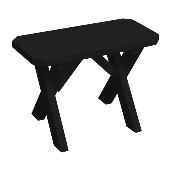 Yellow Pine Picnic Crossleg Bench Picnic Bench 2ft / Black Paint