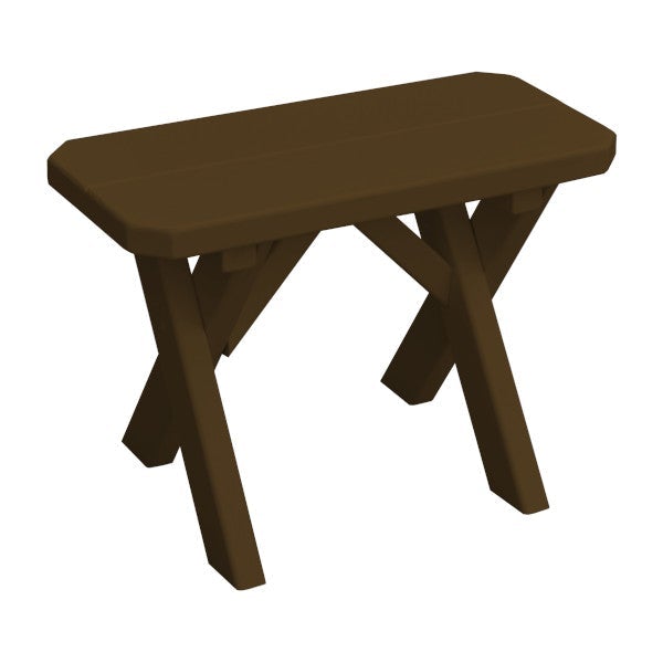 Yellow Pine Picnic Crossleg Bench Picnic Bench 2ft / Coffee Paint