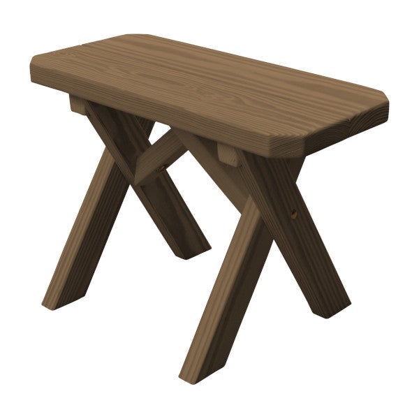 Yellow Pine Picnic Crossleg Bench Picnic Bench 2ft / Mushroom Stain