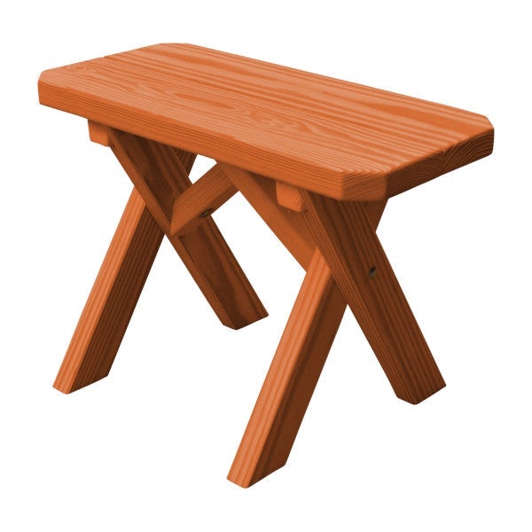 Yellow Pine Picnic Crossleg Bench Picnic Bench 2ft / Redwood Stain
