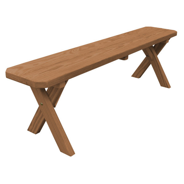 Yellow Pine Picnic Crossleg Bench Size 5ft, 6ft, 8ft Picnic Bench 5ft / Oak Stain