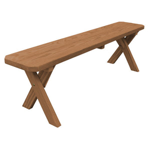 Yellow Pine Picnic Crossleg Bench Size 5ft, 6ft, 8ft Picnic Bench 5ft / Oak Stain