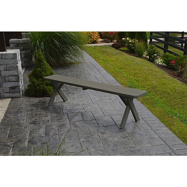 A &amp; L Furniture Yellow Pine Crossleg Bench Size 5ft, 6ft, 8ft Picnic Bench 5ft / Unfinished