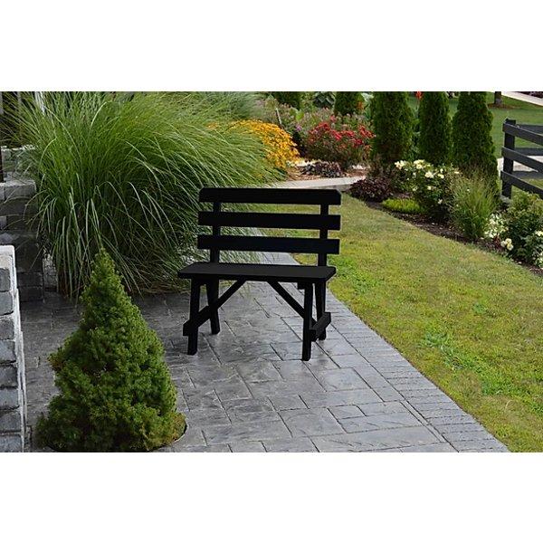 Yellow Pine Traditional Backed Bench - The Charming Bench Company