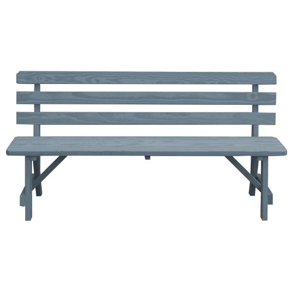 Yellow Pine Traditional Backed Bench Size 5ft, 6ft, 8ft Garden Bench