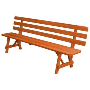 Yellow Pine Traditional Backed Bench Size 5ft, 6ft, 8ft Garden Bench