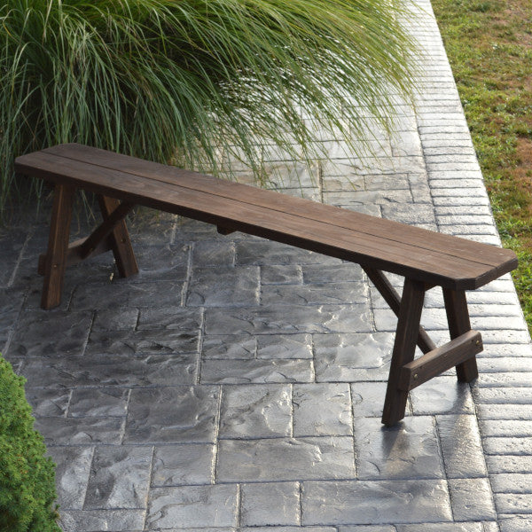 Yellow Pine Traditional Backless Bench – Size 5ft, 6ft, 8ft Picnic Bench