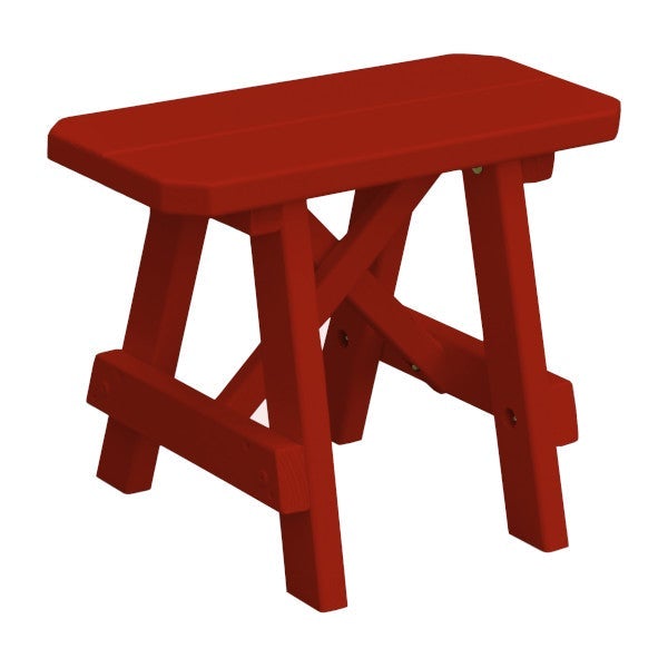 Yellow Pine Traditional Bench Only Picnic Bench 2ft / Tractor Red Paint