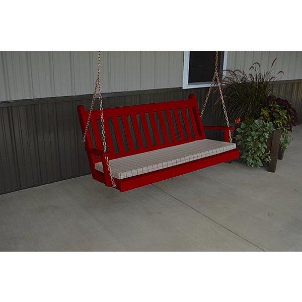 Yellow Pine Traditional English Style Porch Swing - The Charming Bench Company