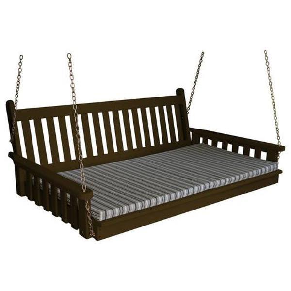 Yellow Pine Traditional English Swing Bed Size 6ft Porch Swing Bed