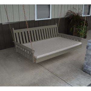 Yellow Pine Traditional English Swing Bed Size 6ft Porch Swing Bed