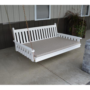Yellow Pine Traditional English Swing Bed Size 6ft Porch Swing Bed