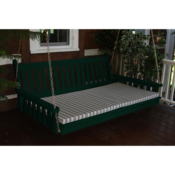 Yellow Pine 75" Twin Mattress Traditional English Swingbed - The Charming Bench Company