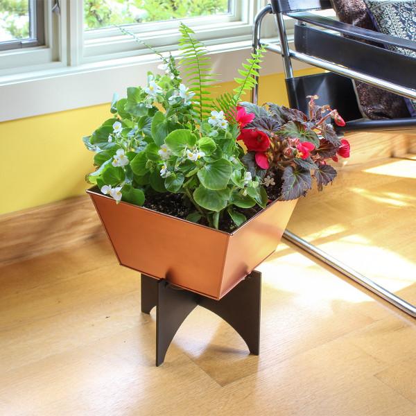 Zaha Planters with Copper Plated Boxes Plated Boxes