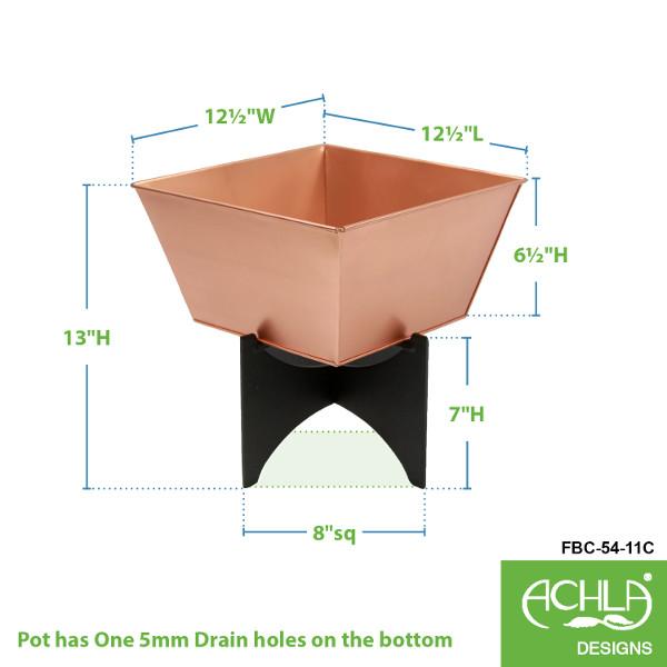 Zaha Planters with Copper Plated Boxes Plated Boxes